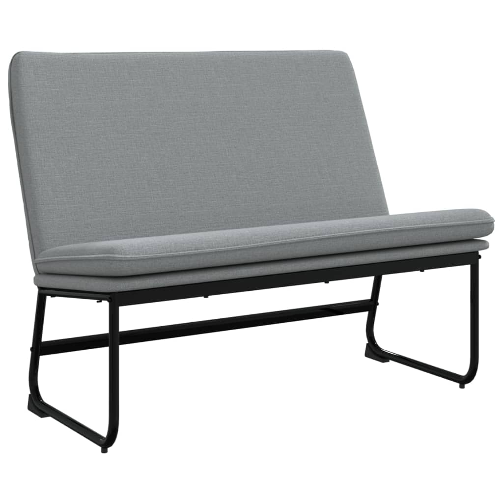 bænk 100x75x76 cm stof lysegrå