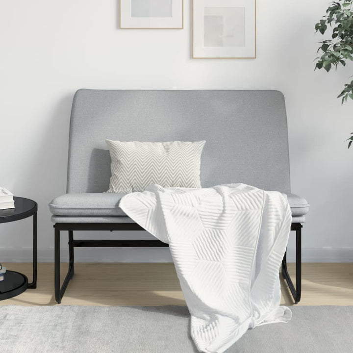 bænk 100x75x76 cm stof lysegrå