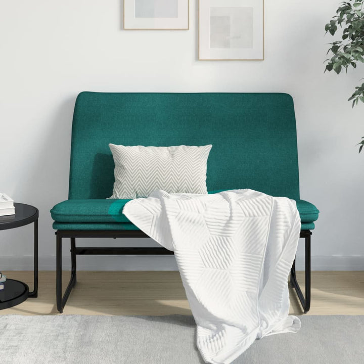bænk 100x75x76 cm stof mørkegrøn