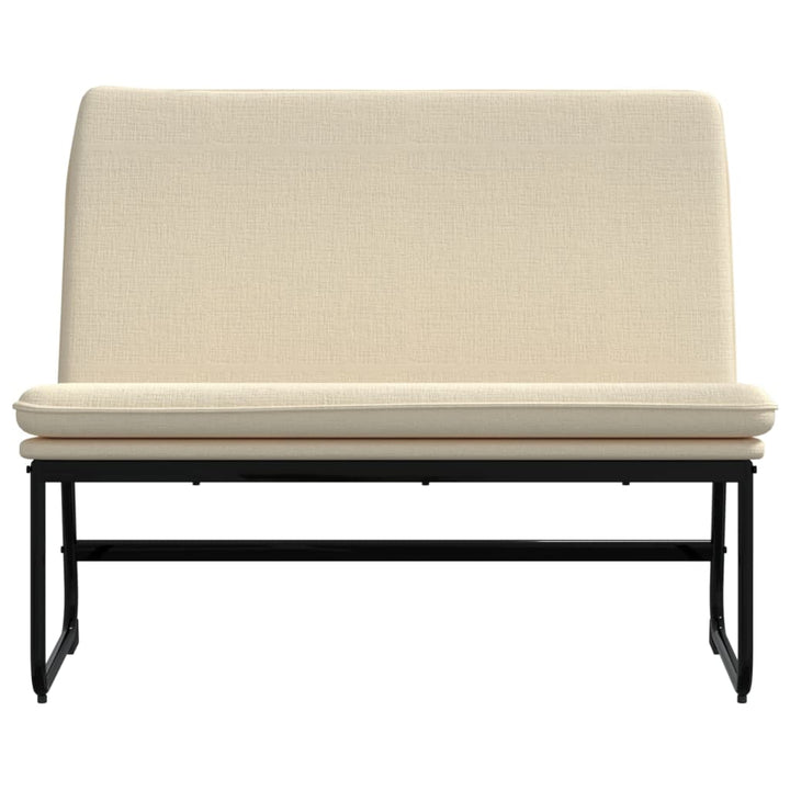 bænk 100x75x76 cm stof cremefarvet