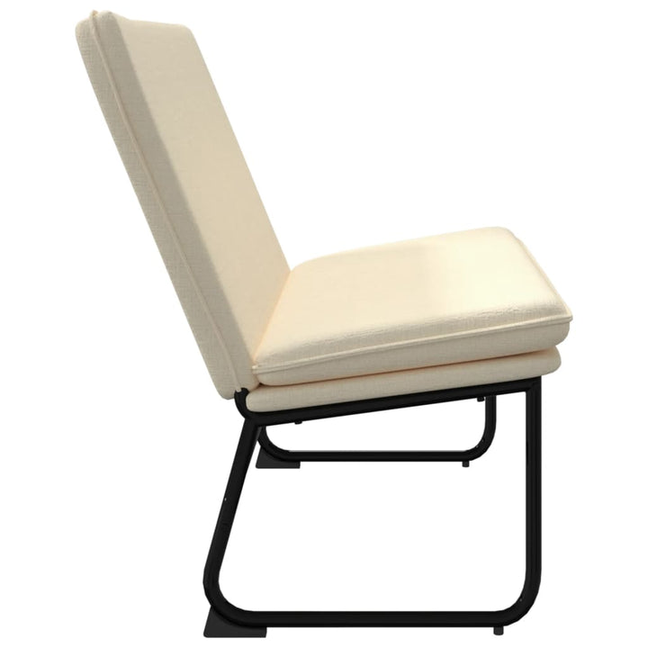 bænk 100x75x76 cm stof cremefarvet