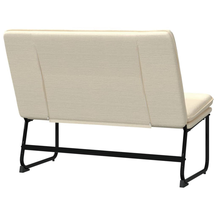 bænk 100x75x76 cm stof cremefarvet
