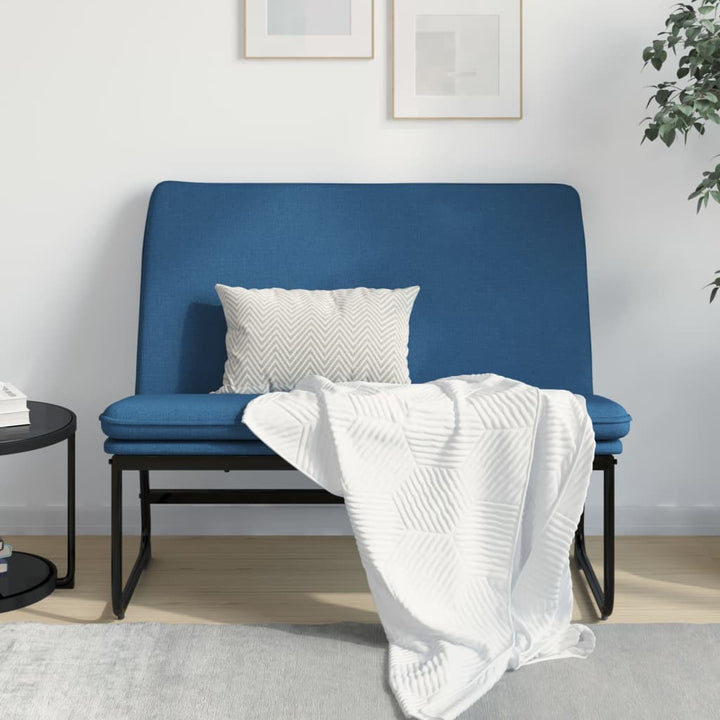 bænk 100x75x76 cm stof blå