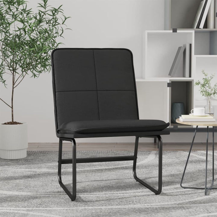 loungestol 54x75x76 cm kunstlæder sort