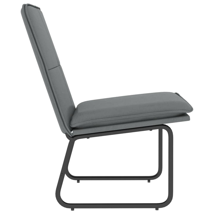 loungestol 54x75x76 cm kunstlæder grå