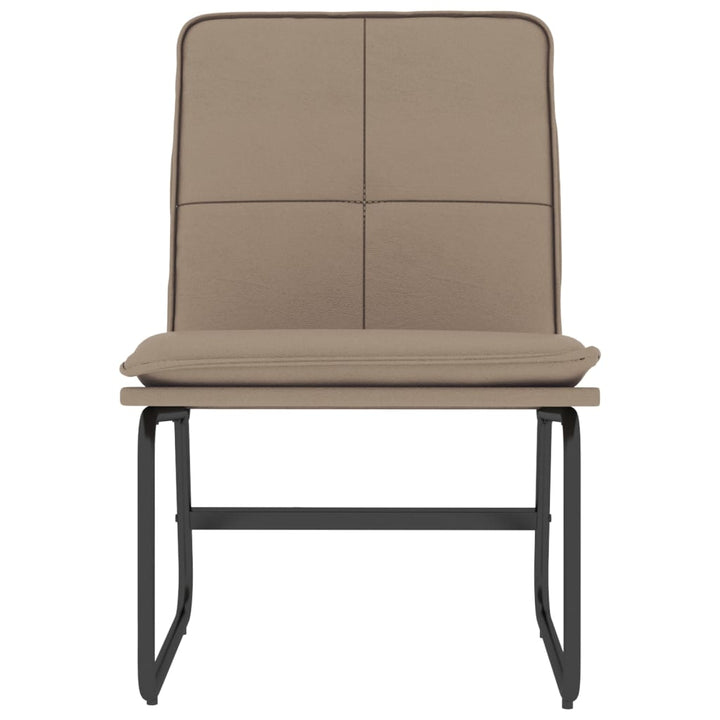 loungestol 54x75x76 cm kunstlæder cappuccinofarvet