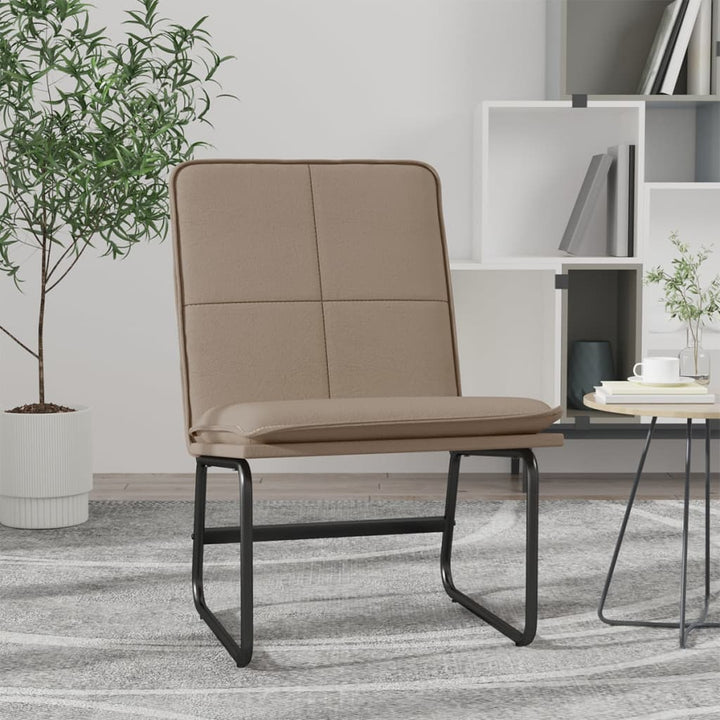 loungestol 54x75x76 cm kunstlæder cappuccinofarvet