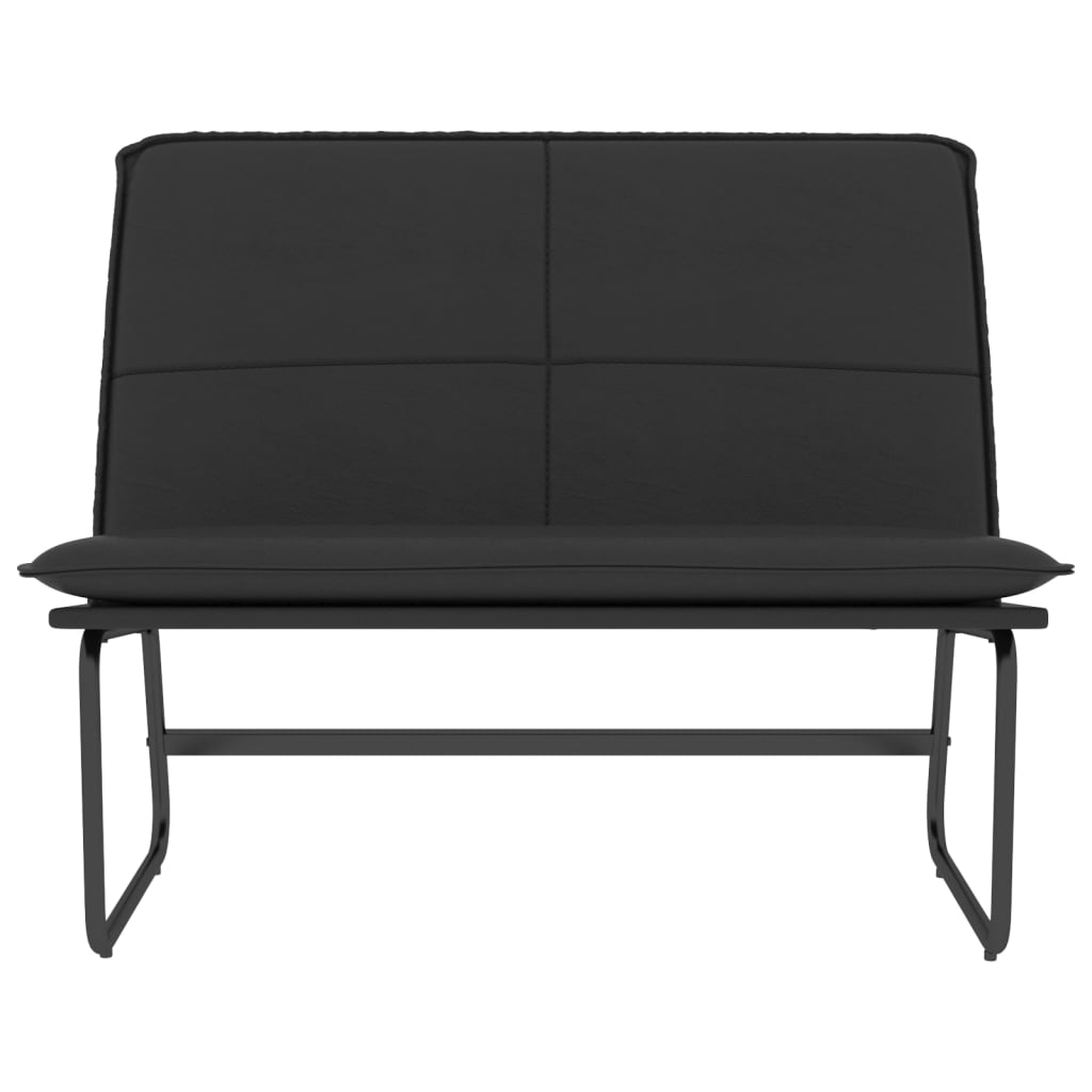 bænk 100x75x76 cm kunstlæder sort
