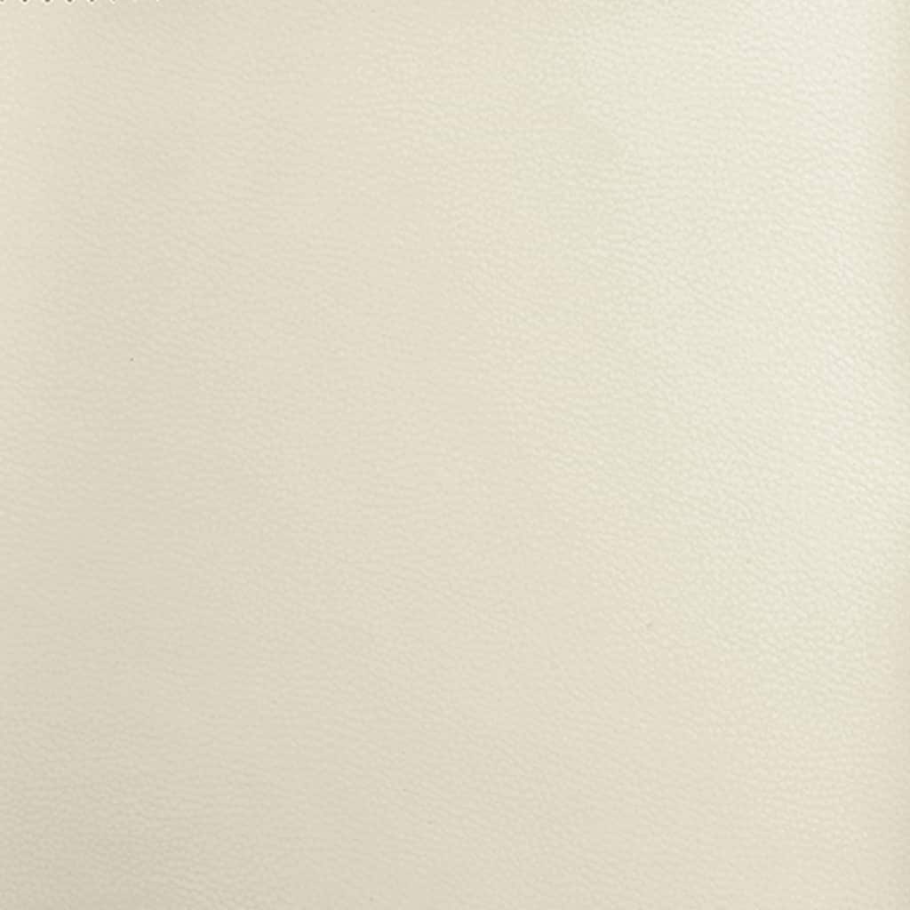 bænk 100x75x76 cm kunstlæder cremefarvet