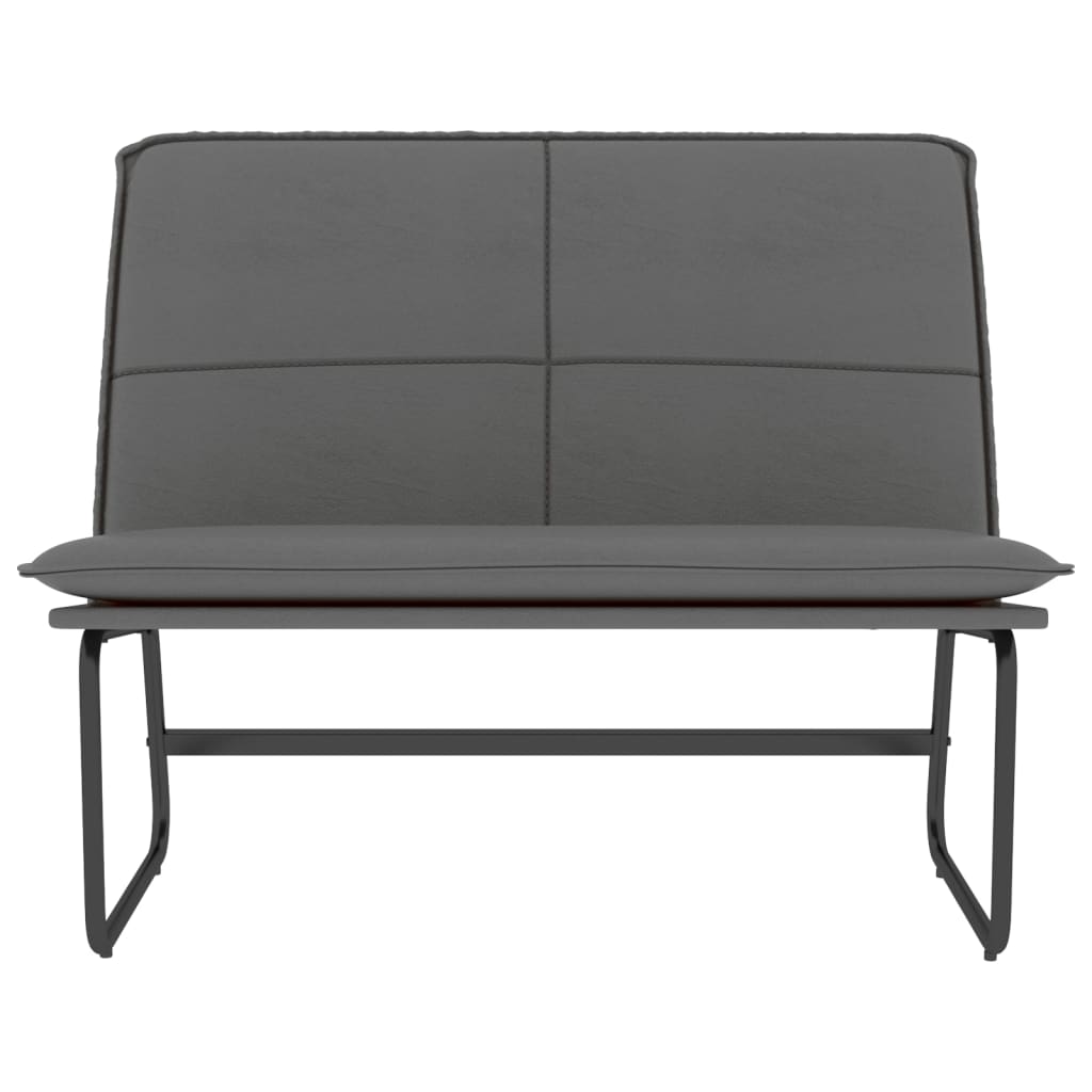 bænk 100x75x76 cm kunstlæder grå