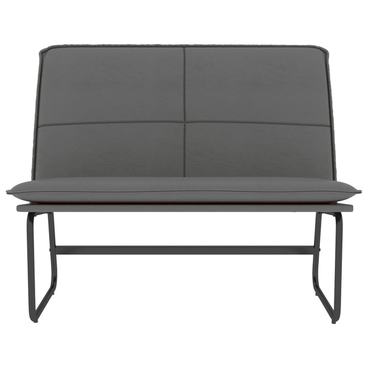bænk 100x75x76 cm kunstlæder grå