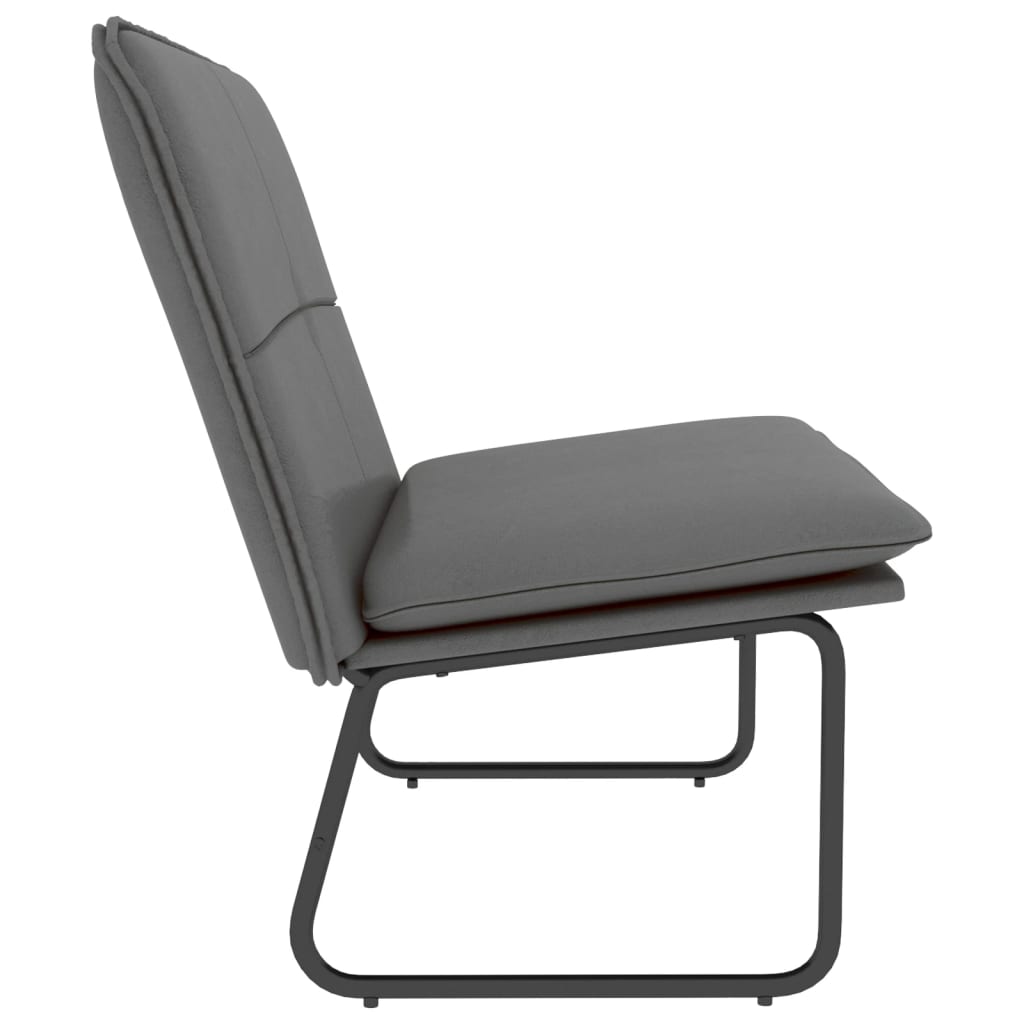 bænk 100x75x76 cm kunstlæder grå