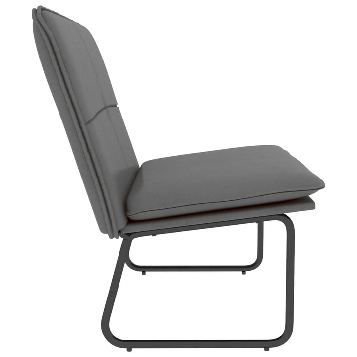 bænk 100x75x76 cm kunstlæder grå