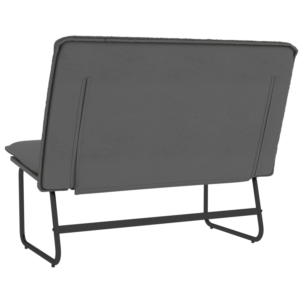 bænk 100x75x76 cm kunstlæder grå