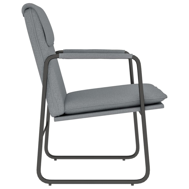 loungestol 55x64x80 cm stof lysegrå