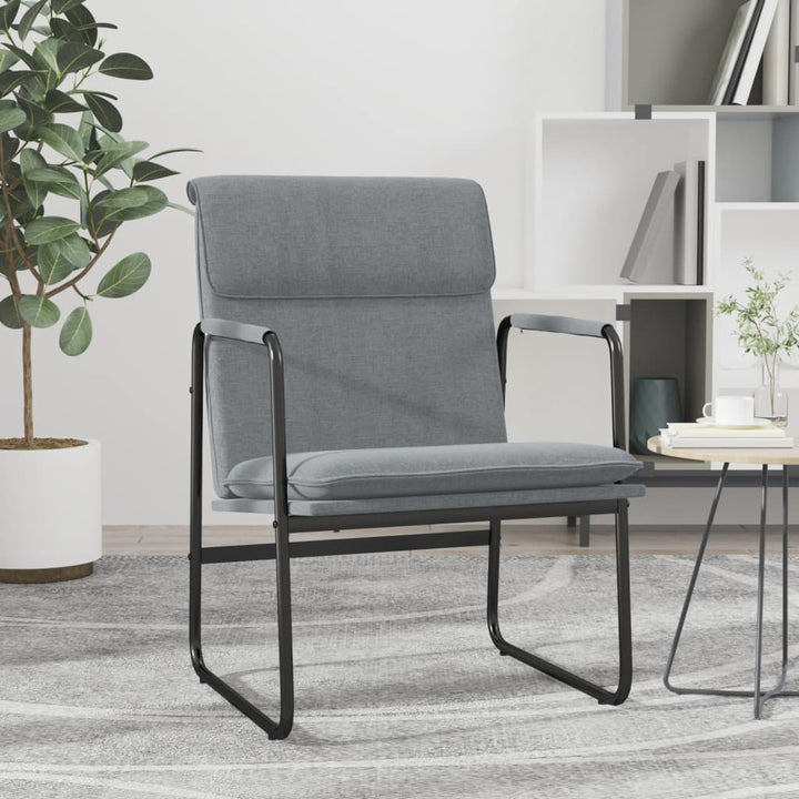 loungestol 55x64x80 cm stof lysegrå