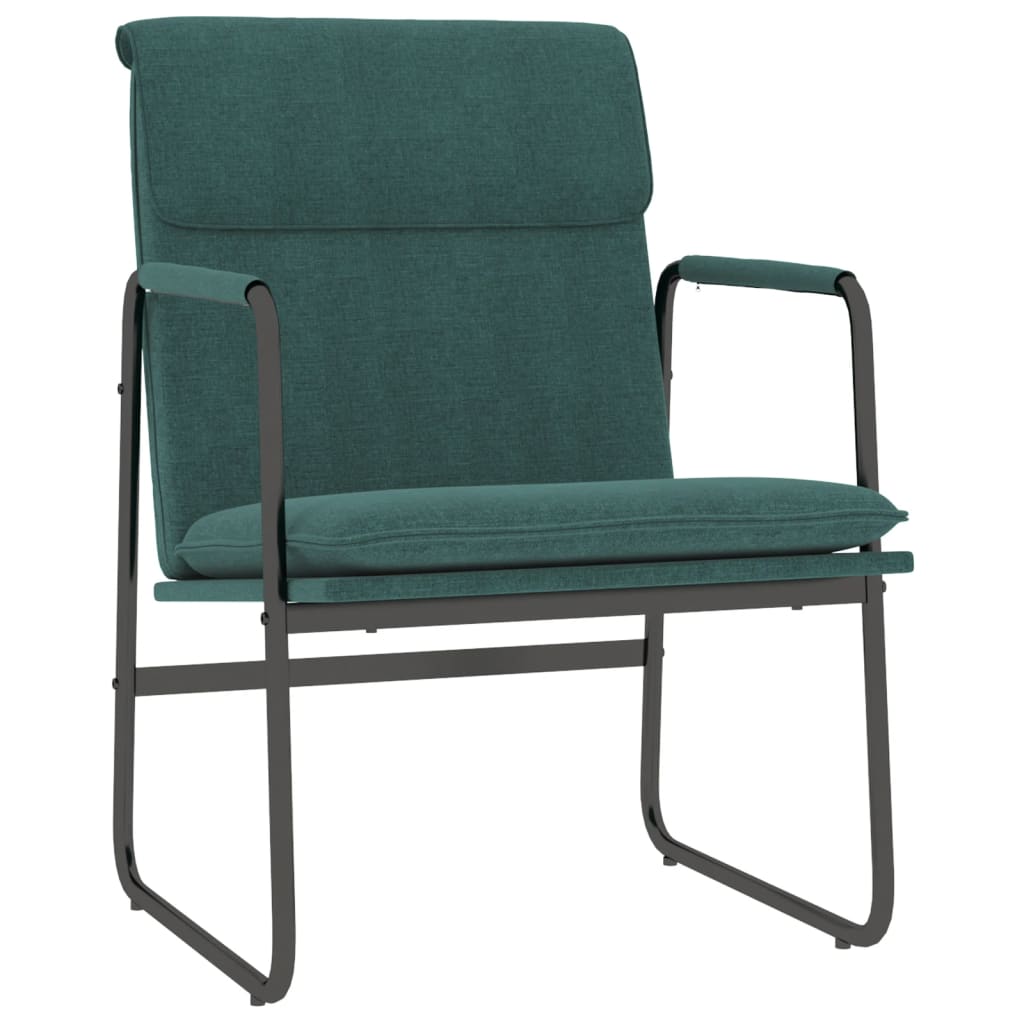 loungestol 55x64x80 cm stof mørkegrøn