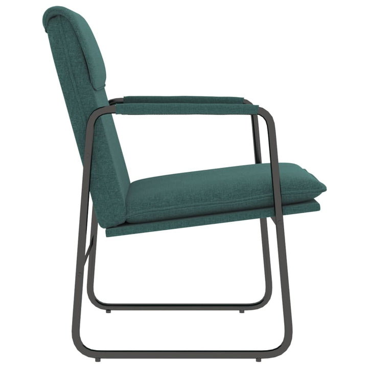 loungestol 55x64x80 cm stof mørkegrøn