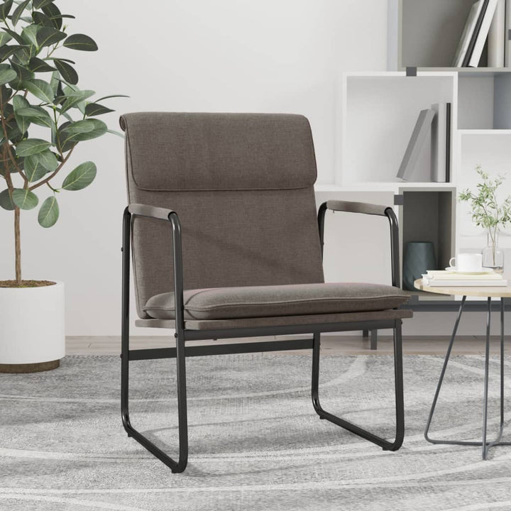loungestol 55x64x80 cm stof Gråbrun