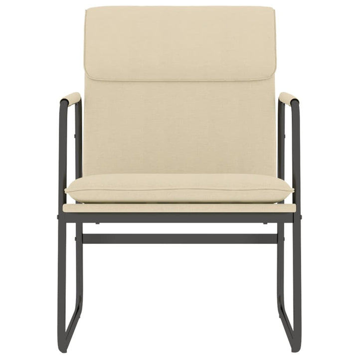 loungestol 55x64x80 cm stof Cremefarvet
