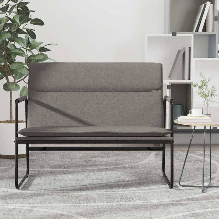 bænk 100x64x80 cm stof gråbrun