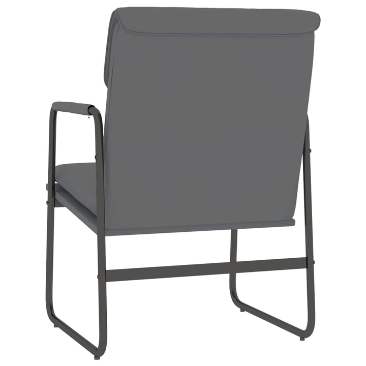 loungestol 55x64x80 cm kunstlæder grå