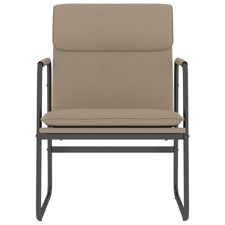 loungestol 55x64x80 cm kunstlæder cappuccinofarvet