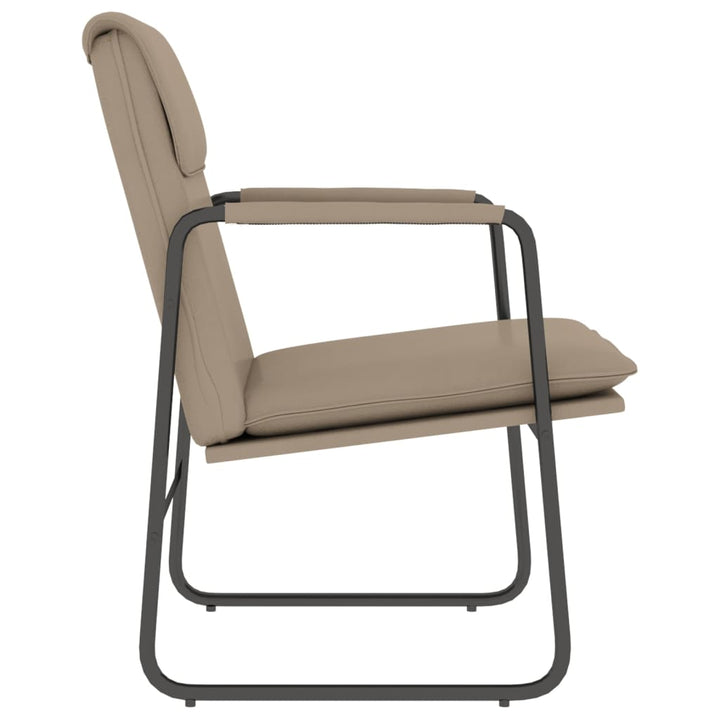 loungestol 55x64x80 cm kunstlæder cappuccinofarvet