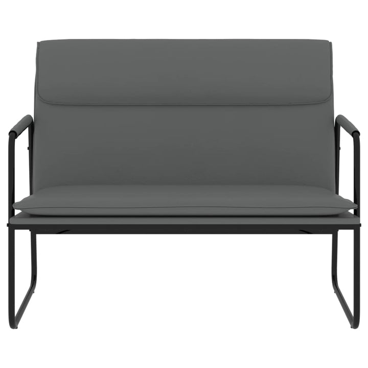 bænk 100x64x80 cm kunstlæder grå