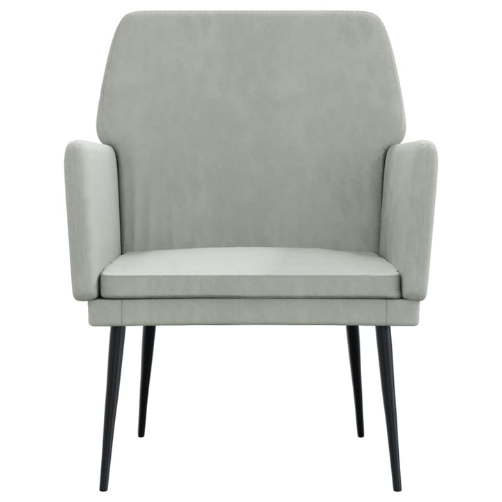 lænestol 62x79x79 cm velour lysegrå
