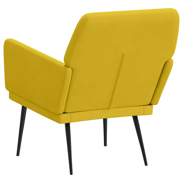 lænestol 62x79x79 cm velour gul