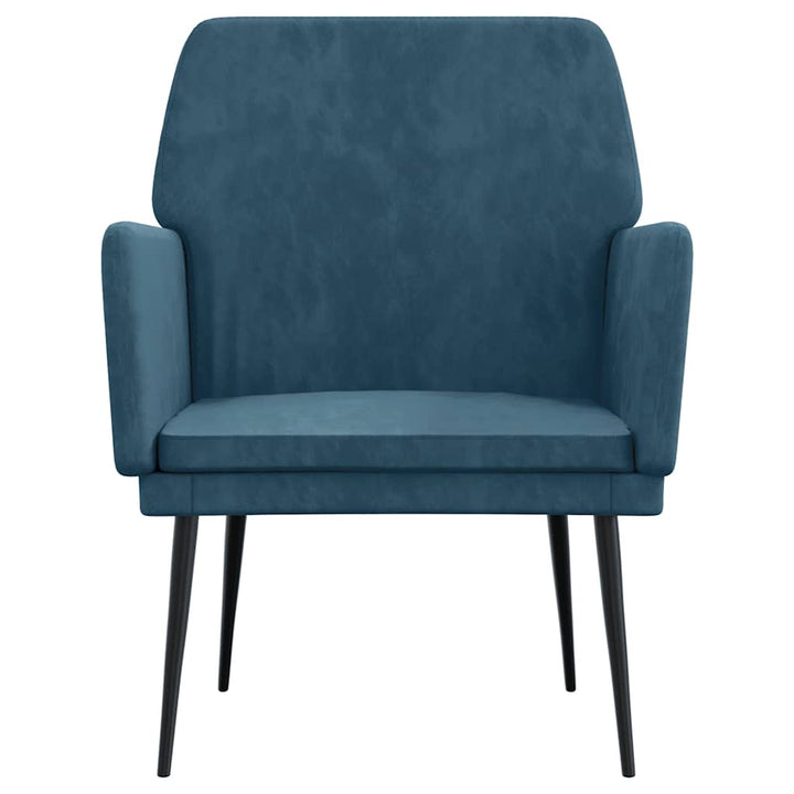 lænestol 62x79x79 cm velour blå