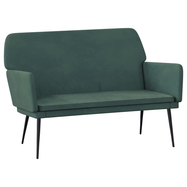 bænk 108x79x79 cm fløjl mørkegrøn