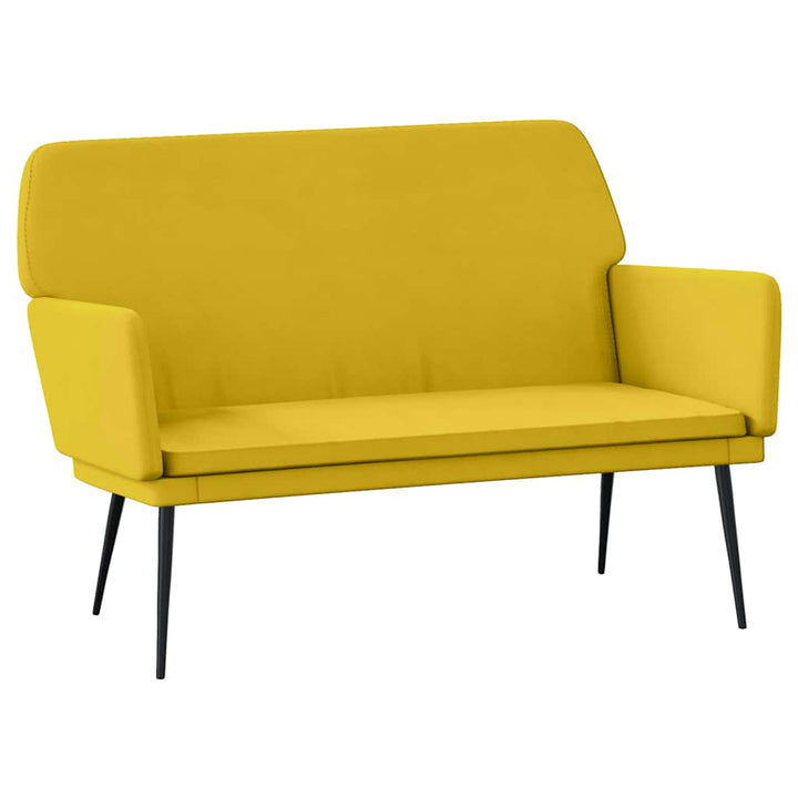 bænk 108x79x79 cm velour gul