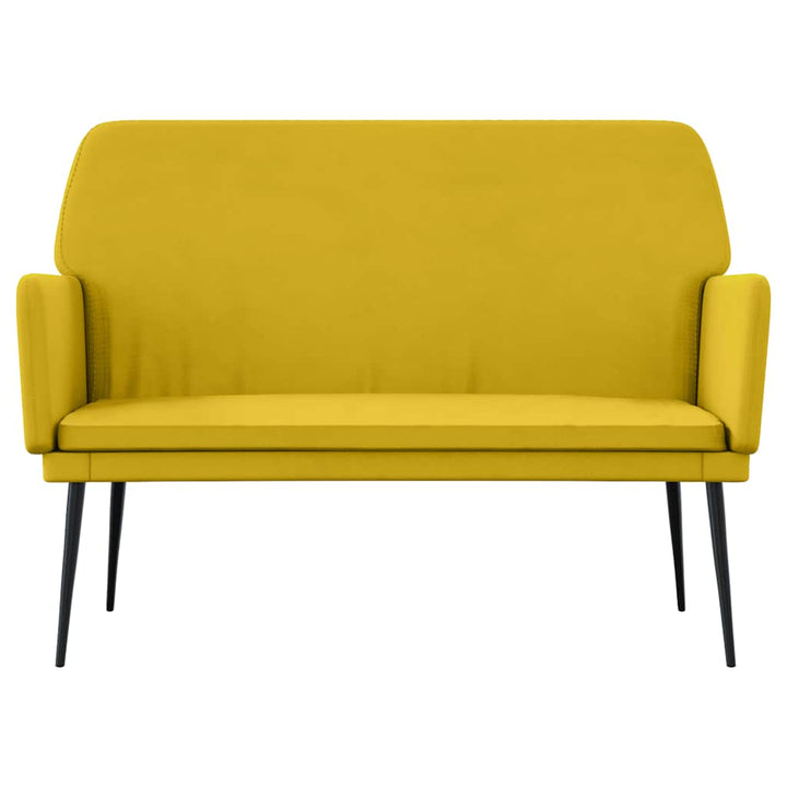 bænk 108x79x79 cm velour gul