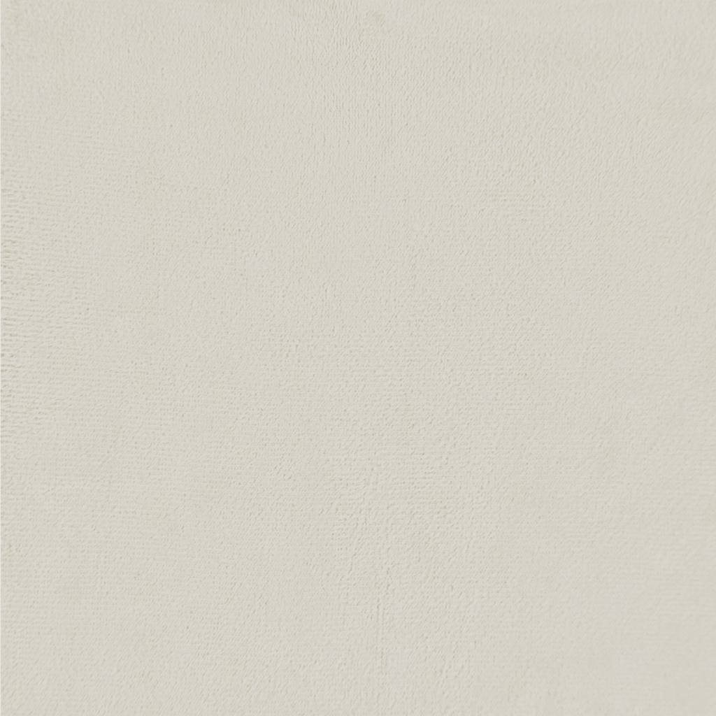 bænk 108x79x79 cm velour cremefarvet