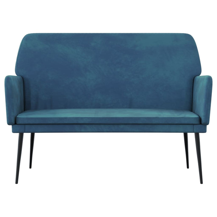 bænk 108x79x79 cm velour blå