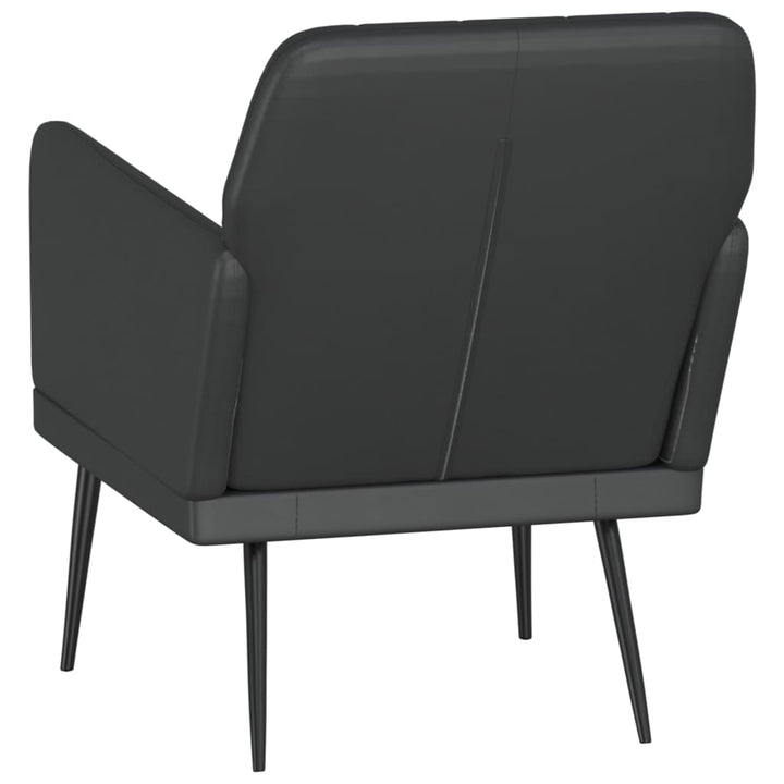 lænestol 61x78x80 cm kunstlæder sort