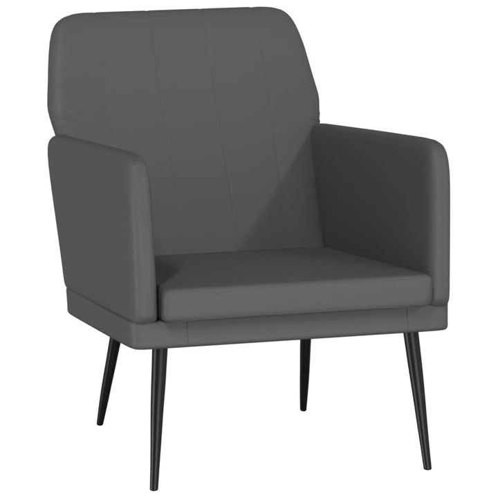 lænestol 61x78x80 cm kunstlæder grå