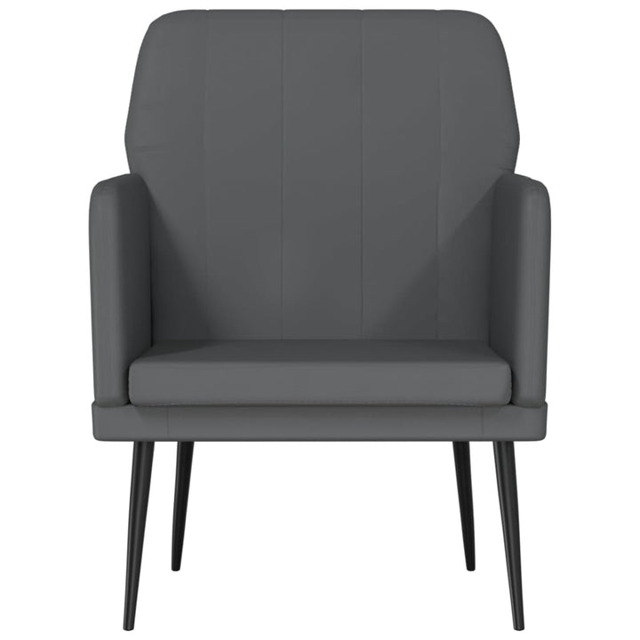 lænestol 61x78x80 cm kunstlæder grå