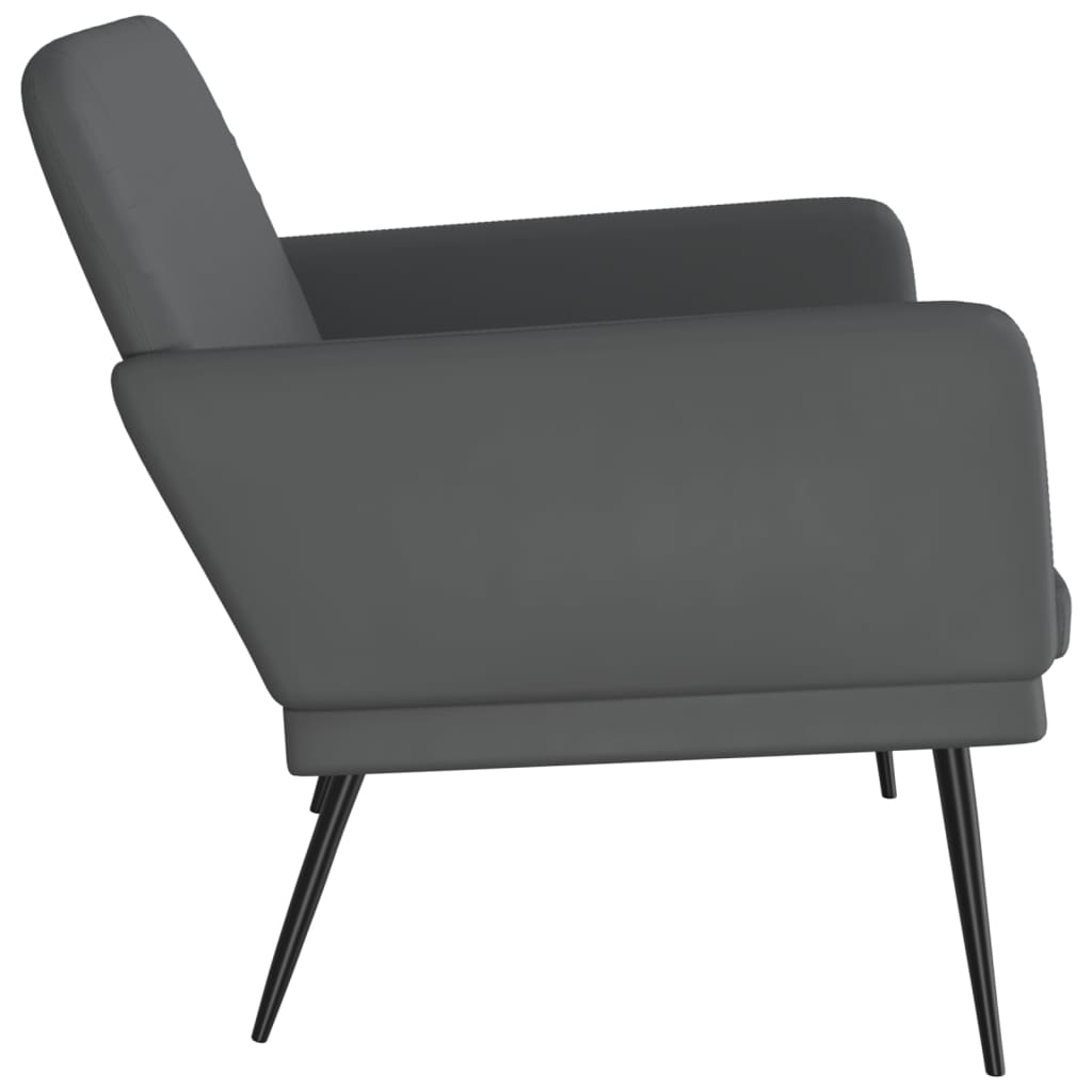 bænk 107x80x81 cm kunstlæder grå