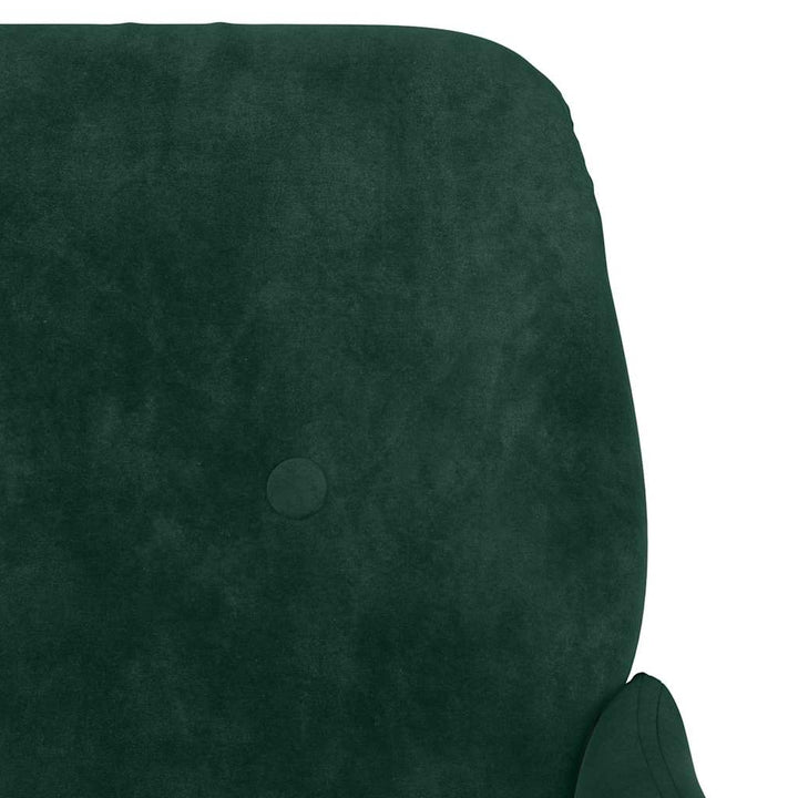 lænestol 62x79x79 cm velour mørkegrøn