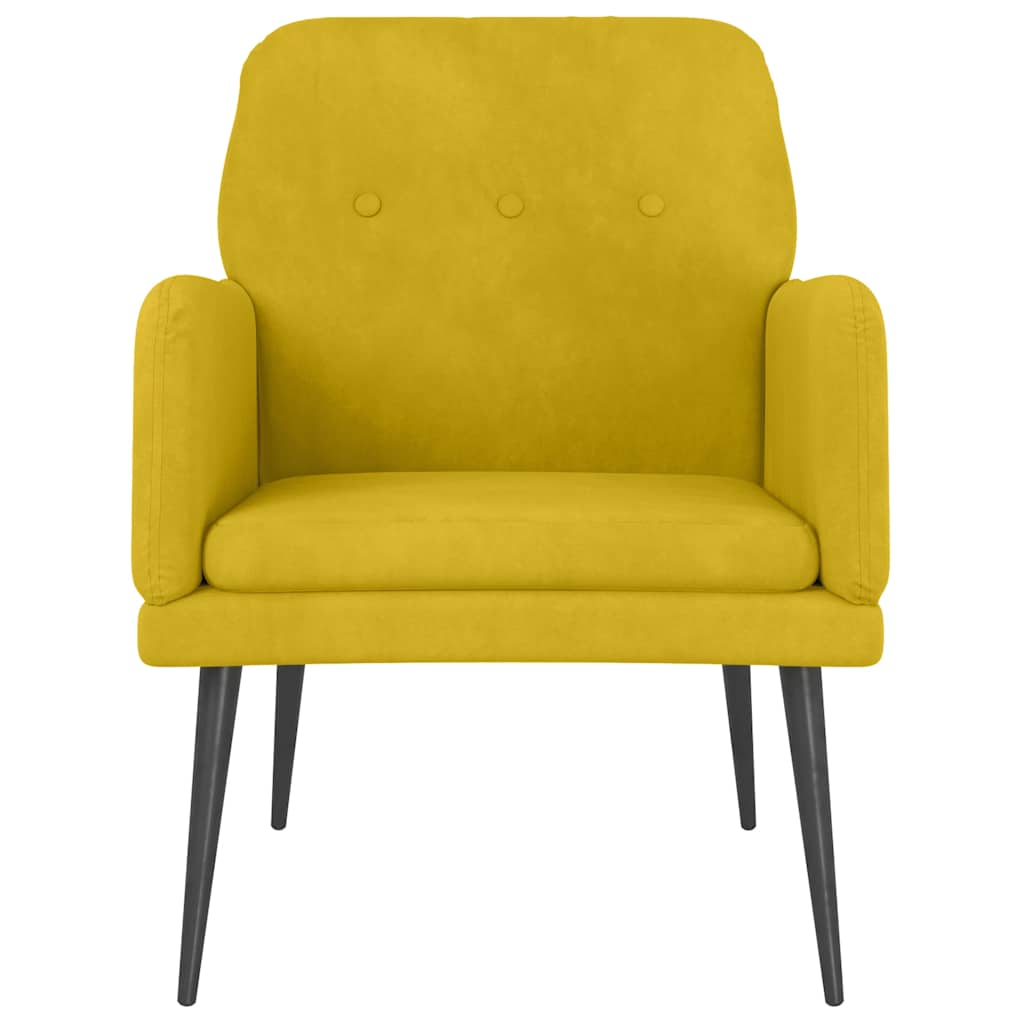 lænestol 62x79x79 cm velour gul