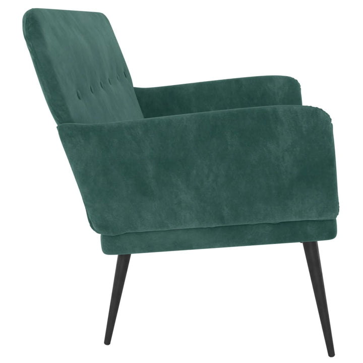 bænk 108x79x79 cm fløjl mørkegrøn