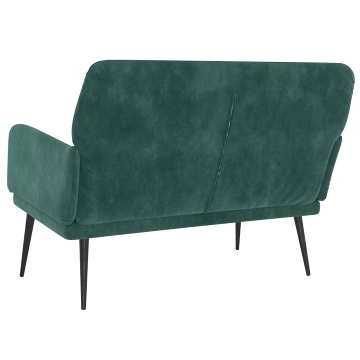 bænk 108x79x79 cm fløjl mørkegrøn