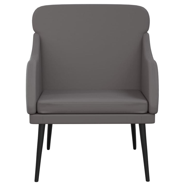 lænestol 63x76x80 cm kunstlæder grå