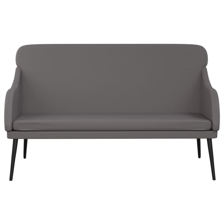 bænk 110x76x80 cm kunstlæder grå