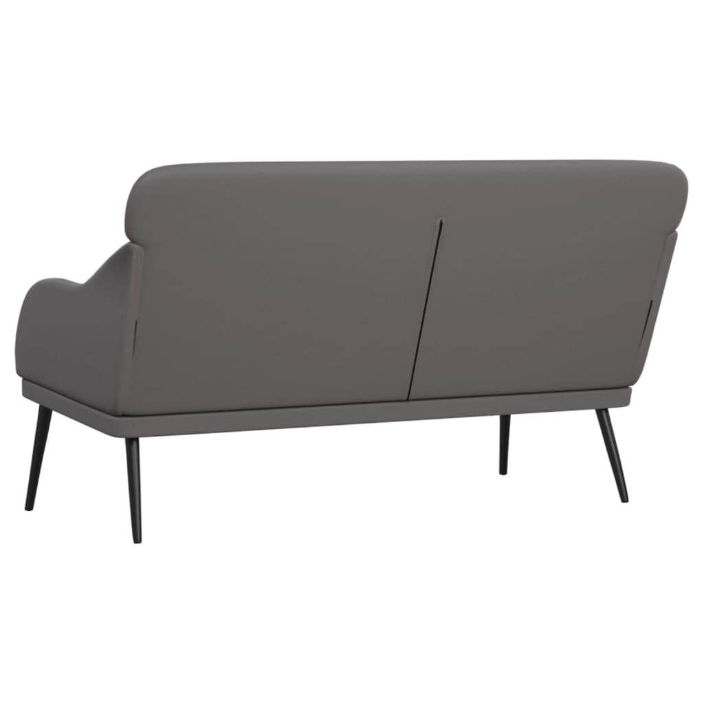 bænk 110x76x80 cm kunstlæder grå