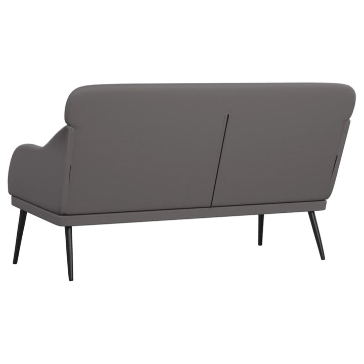 bænk 110x76x80 cm kunstlæder grå