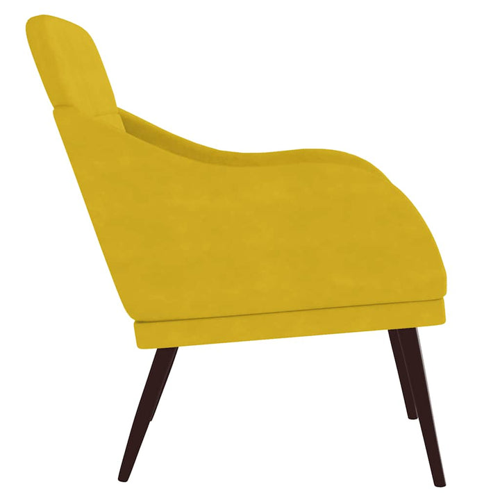 lænestol 63x76x80 cm velour gul